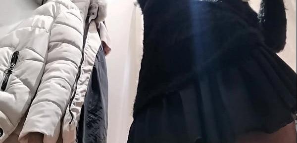  Your beautiful Italian mom at Christmas shows you her ass in pantyhose in a clothing store